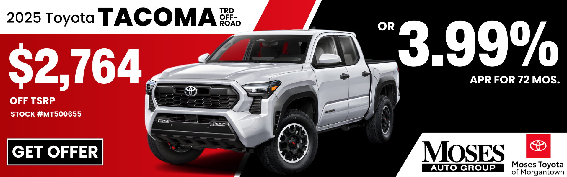 2025 Tacoma TRD Off-Road January Offer