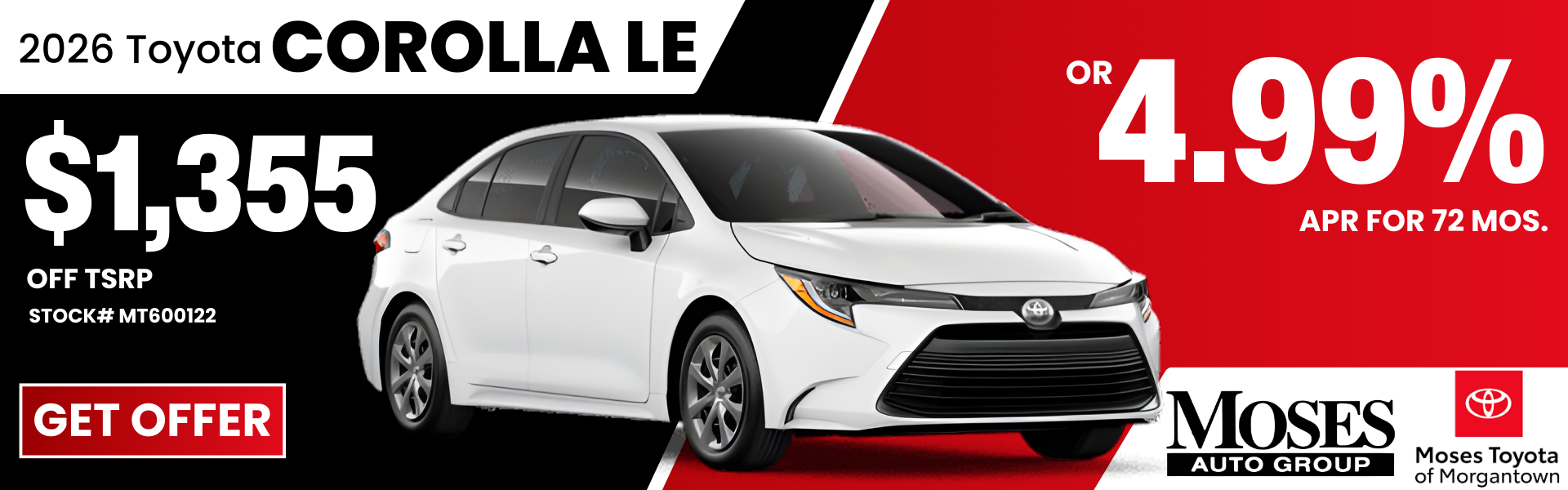 2026 Corolla LE January Offer