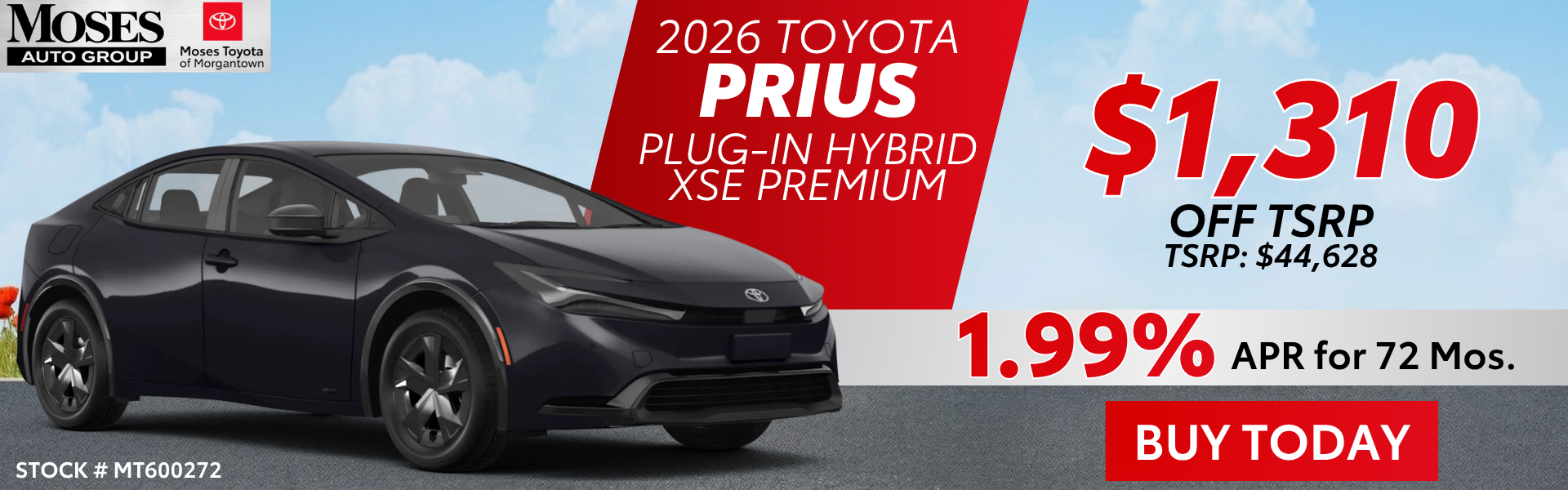 2026 Prius Plug-In Hybrid XSE Premium April Offer