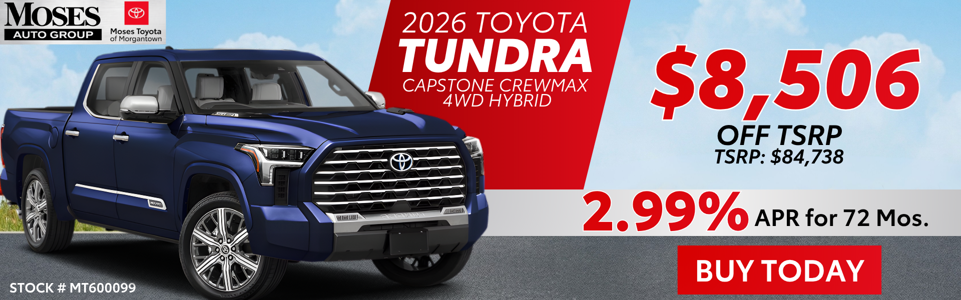 2026 Tundra Capstone Crewmax April Offer