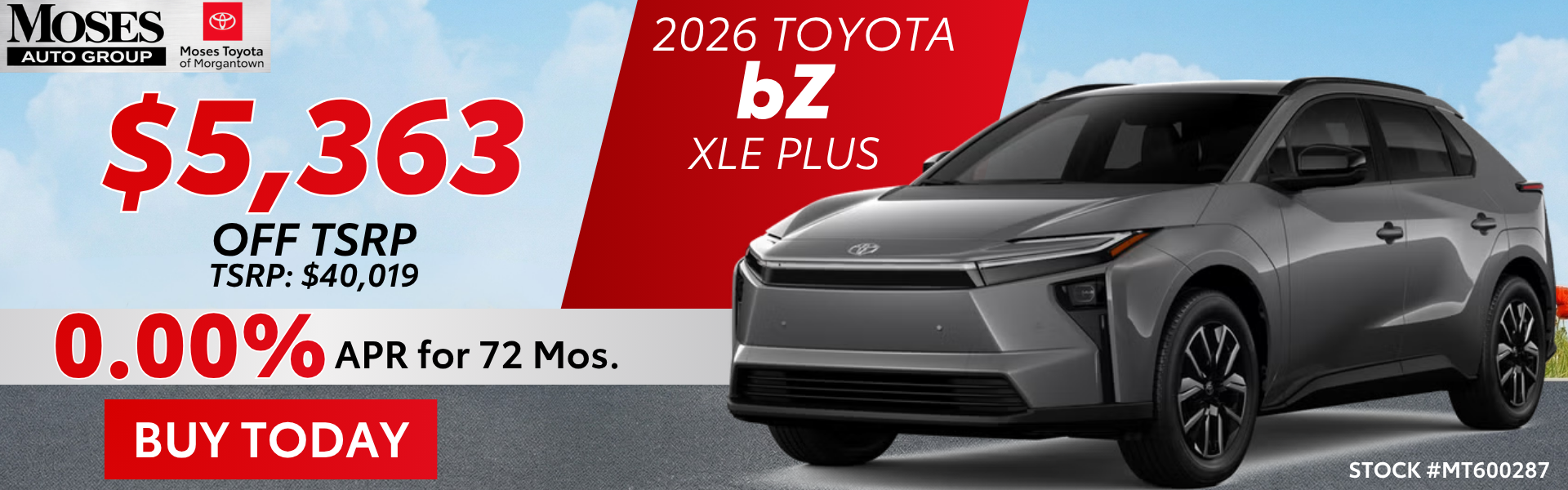 2026 bZ XLE Plus April Offer
