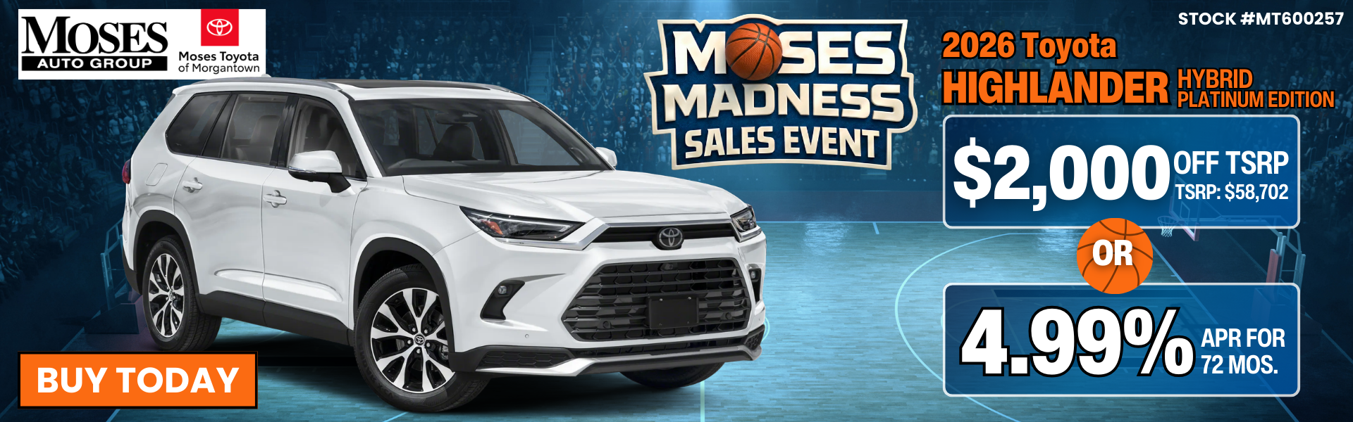 2026 Highlander Hybrid March Offer