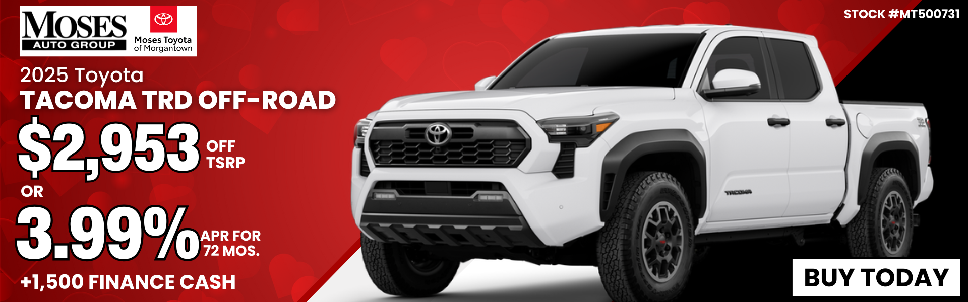 2025 Tacoma TRD Off-Road February Offer